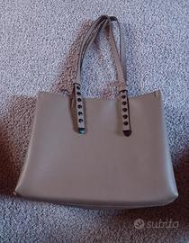 Borsa a spalla color tortora