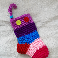 Calzetta artigianale lavorata a mano all'uncinetto