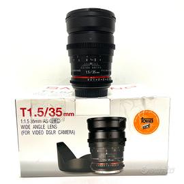 Samyang 35mm T1.5 DSLR AS UMC x Canon usato