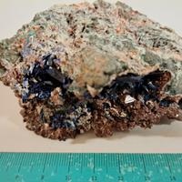 Minerale da collezione: Azzurrite Wulfenite