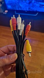 cavo SCART + cavo RCA bianco rosso giallo