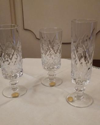 3 SERVIZI  BICCHIERI da Tavola -CRISTALLO
