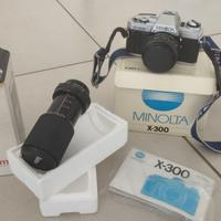 Minolta x300 + zoom Vivitar 70-210