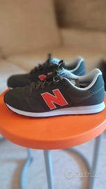 new balance 500 uomo verde militare con N arancio