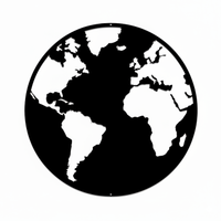 Decorazione da Parete Mondo , Planisfero 80x80 cm