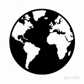 Decorazione da Parete Mondo , Planisfero 80x80 cm