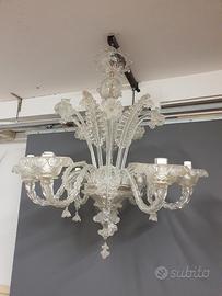 lampadario in vetro di murano 