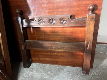 Spalliera giro  letto in legno