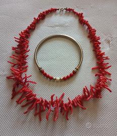 collana corallo e bracciale