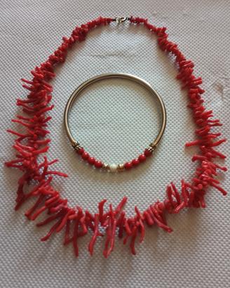 collana corallo e bracciale