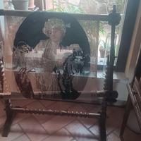 telaio antiquariato con tela