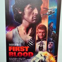Stampa su tela del film Rambo "First Blood" 40x60