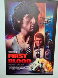 Stampa su tela del film Rambo "First Blood" 40x60