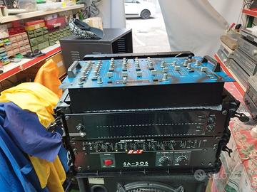 Impianto Audio Professionale Completo 4 Casse + Ra