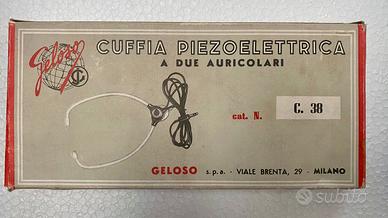 Geloso C 38 cuffia piezoelettrica biauricolare