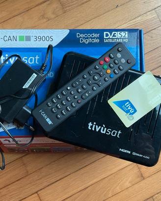 Decoder Satellitare HD Tivu Sat ICAN con scheda HD