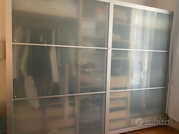 Armadio Ikea 3mt x 236h + Ante Scorrevoli in Vetro