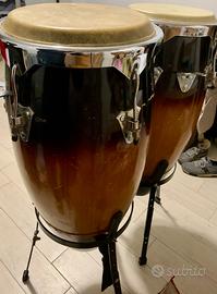 Coppia Congas con supporti marca Prestige