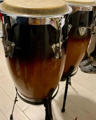 Coppia Congas con supporti marca Prestige