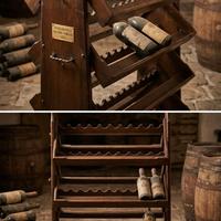 Elegante Cantinetta per Vini Antica in Legno Scuro