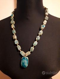 Collana egiziana scatabeo Vintage. 
