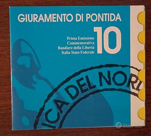 Francobolli Lega Nord-Libretto Giuramento Pontida