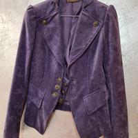 giacca di vellutto viola 