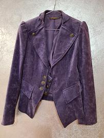 giacca di vellutto viola 