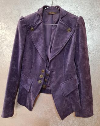 giacca di vellutto viola 