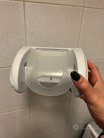 Porta rotolo carta igienica con coperchio traspare