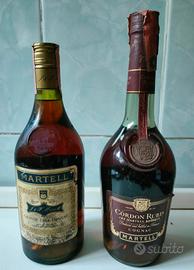 Lotto 4 bottiglie vintage Cognac & Whisky