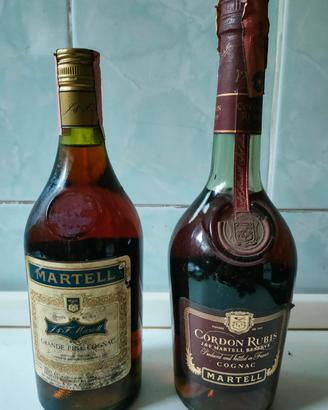 Lotto 4 bottiglie vintage Cognac & Whisky