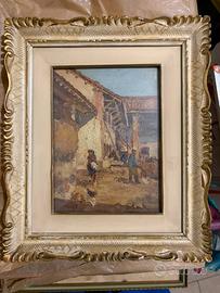 Dipinto olio su tavola del 1952