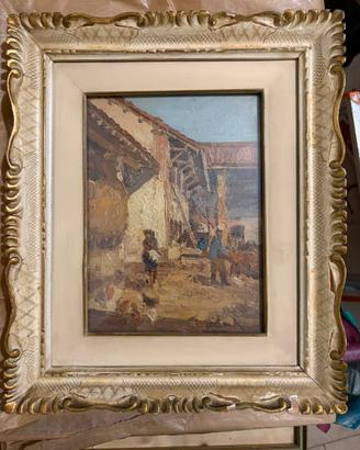 Dipinto olio su tavola del 1952