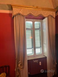 Tende in shantung di seta con riloghe antiche