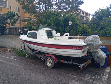 Barca 5m carrello omologato motore Mercury 30cv