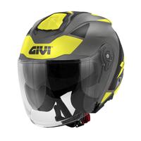 CASCO JET MOTO SCOOTER GIVI X25 TARGET GIALLO OPAC