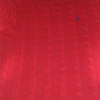 Maglia in cotone a trecce Ralph Lauren rossa