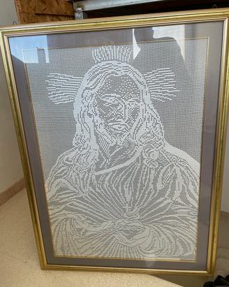 Quadro uncinetto lavorato a mano