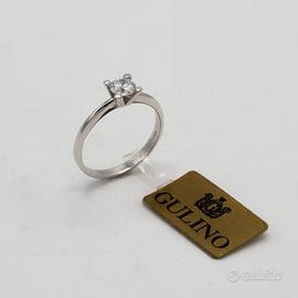 ANELLO ORO BIANCO 18 KT TIPO SOLITARIO  a.4