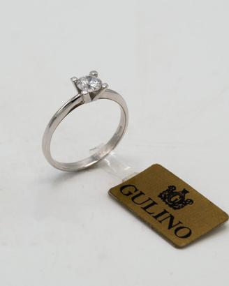 ANELLO ORO BIANCO 18 KT TIPO SOLITARIO  a.4