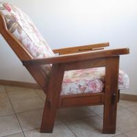 POLTRONA reclinabile in legno massiccio
