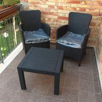 Set da giardino antracite "Keter Salvador Balcony"