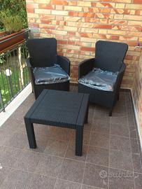 Set da giardino antracite "Keter Salvador Balcony"