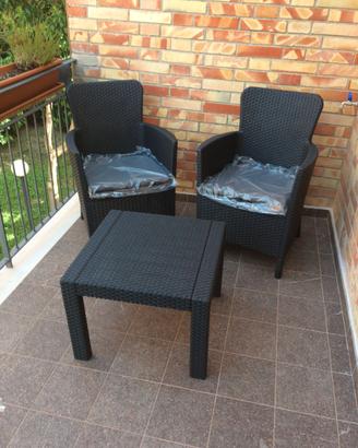 Set da giardino antracite "Keter Salvador Balcony"