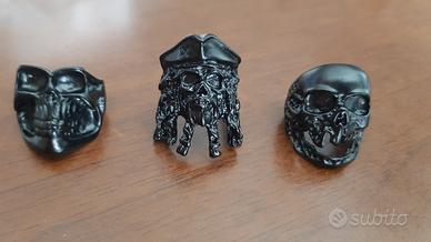 3 anelli uomo nuovi in metallo