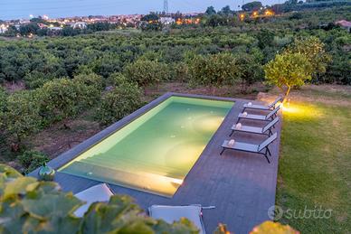 Villa 10 posti giarre piscina ferragosto