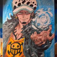 Quadro in pittura acrilica trafalgar law