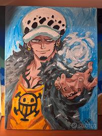 Quadro in pittura acrilica trafalgar law
