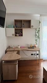 Letto con armadio soppalcato